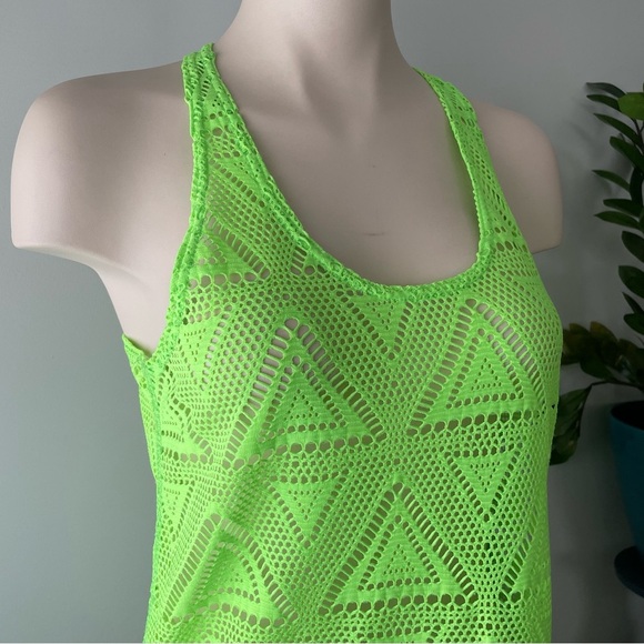 Neon Green Crochet Swim Coverup - Picture 5 of 8